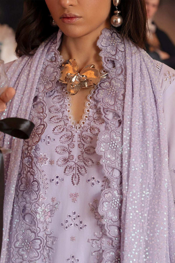 Nureh 3Pc Embroidered Lawn Suit with Chiffon Dupatta | FE-08