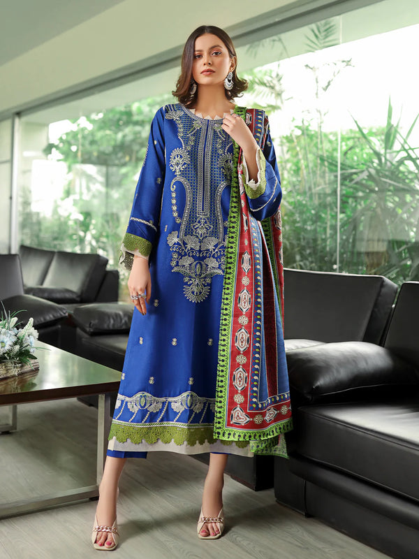 Bin Ilyas 755-A | 3 PC Karandi Unstitched
