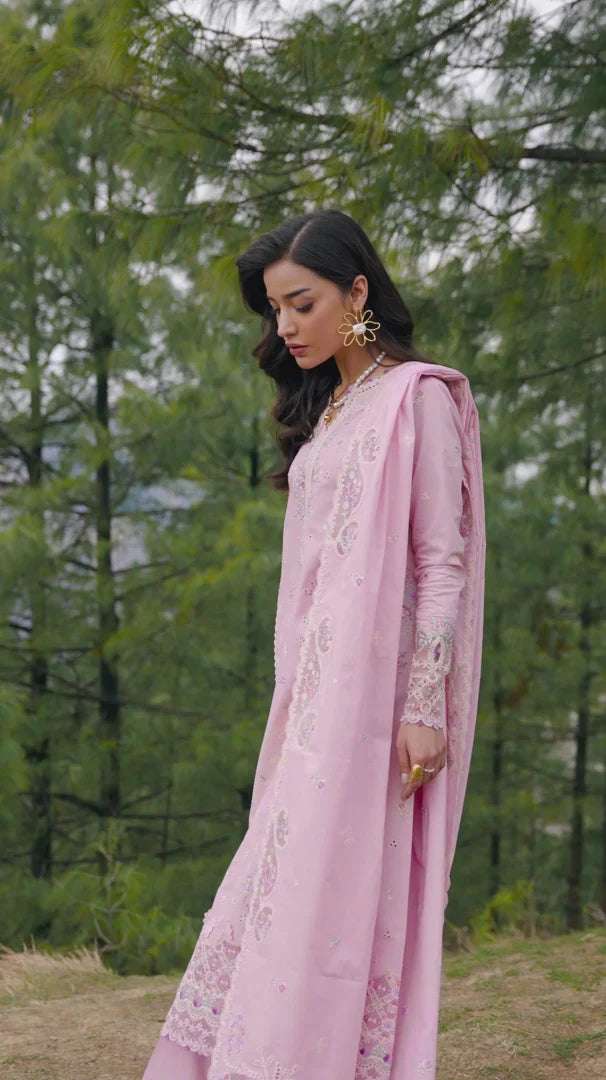 Qalamkar 3PC Qlenikari Lawn'25 | DC-02 Freja