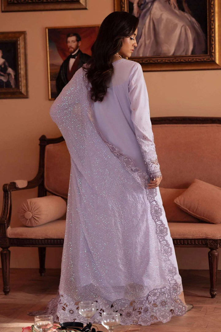Nureh 3Pc Embroidered Lawn Suit with Chiffon Dupatta | FE-08