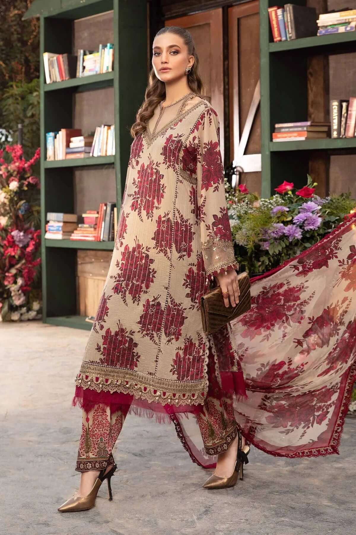 Khaddar 3PC With Khaddar Printed Shirt & Trouser-917