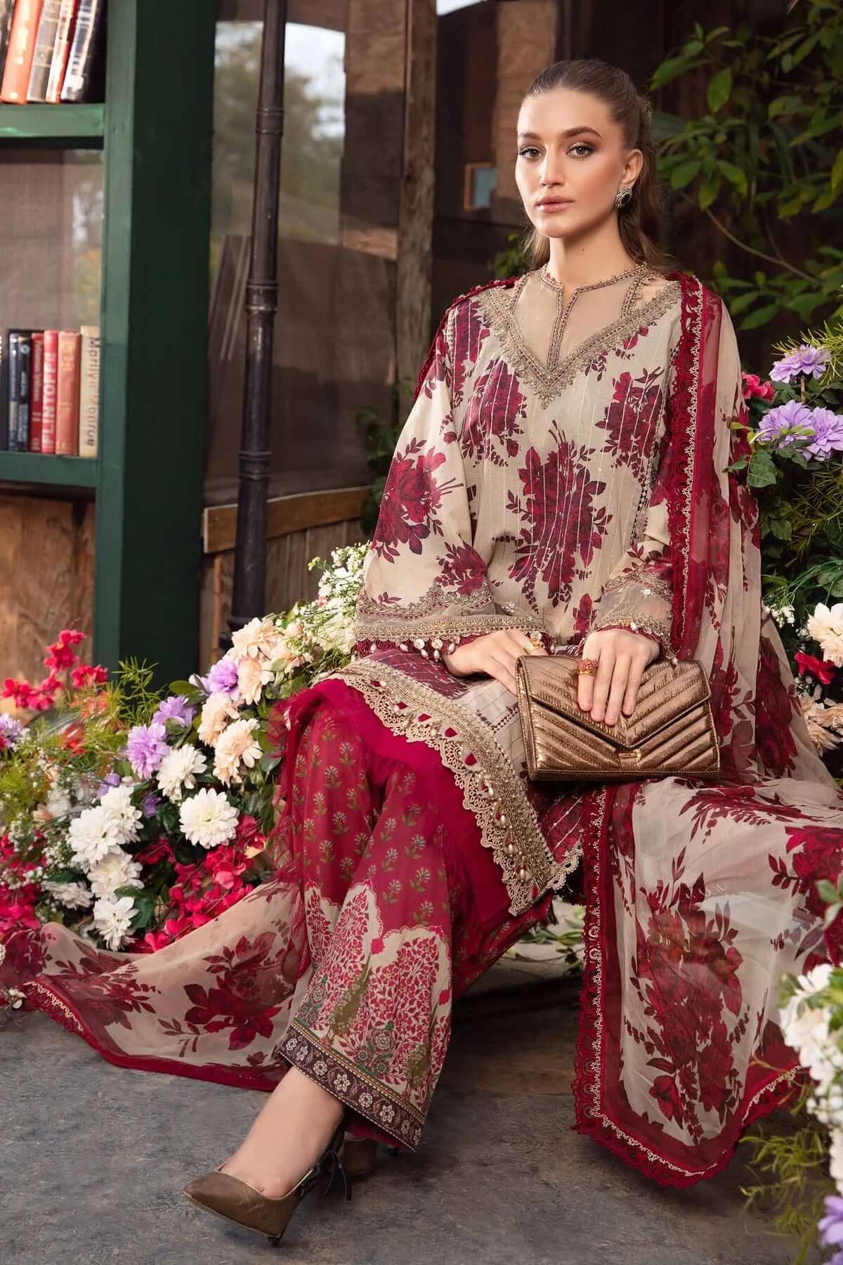 Khaddar 3PC With Khaddar Printed Shirt & Trouser-917