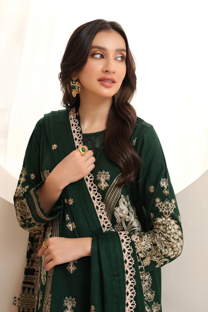 Johra Winter's Embroidered Collection with Embroidered Wool Shawl - JH-683-AS