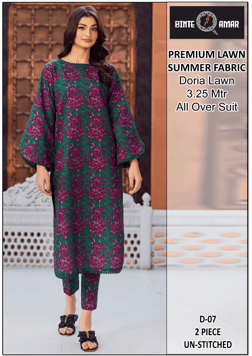 Binte Amar | Premium Doria Lawn 2-Piece Suit