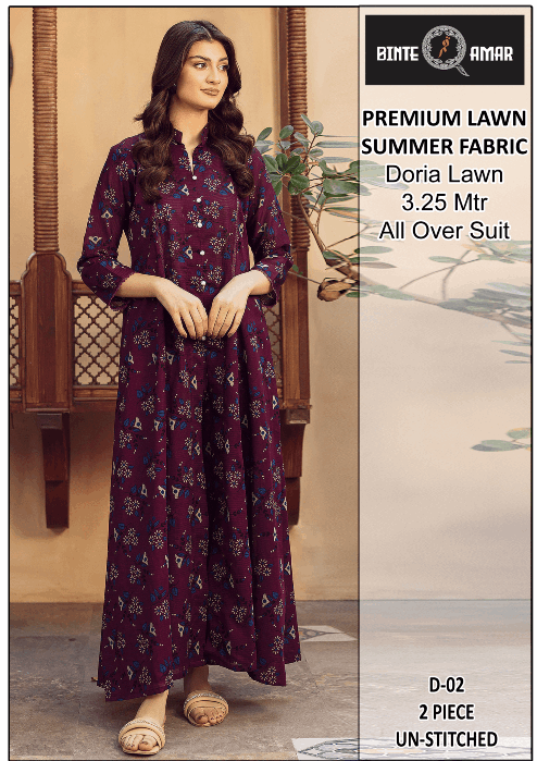 Binte Amar | Premium Doria Lawn 2-Piece Suit
