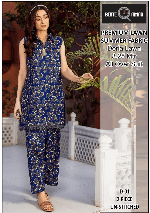 Binte Amar | Premium Doria Lawn 2-Piece Suit