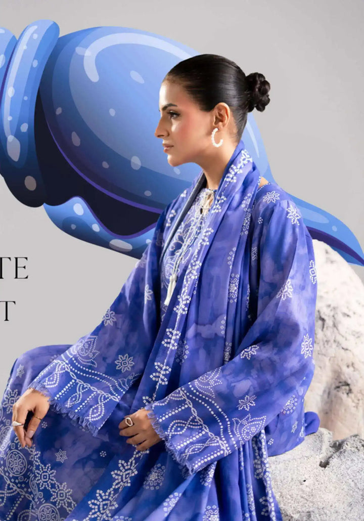 Chunri by Gulljee – 3PC Digital Printed Linen Bana Dora Suit - 01