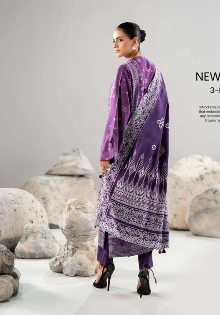 Chunri by Gulljee – 3PC Digital Printed Linen Bana Dora Suit - 10