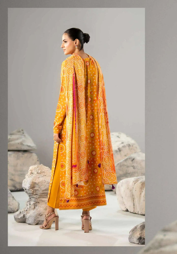 Chunri by Gulljee – 3PC Digital Printed Linen Bana Dora Suit - 11