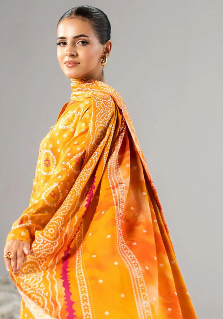 Chunri by Gulljee – 3PC Digital Printed Linen Bana Dora Suit - 11