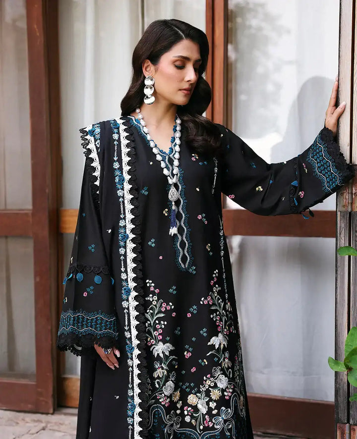 Dhanak-3PC Embroidered Shirt with Dhanak Embroidered Dupatta -3345 - RUBAB CLOSET