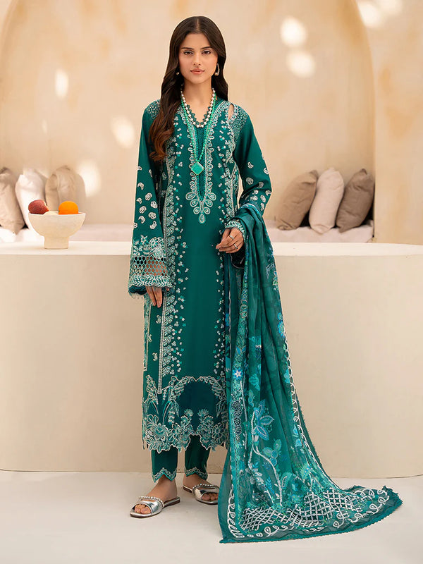 Raj Bari 3Pc Embroidery Suit Unstitched | RINA Jahan 5-A