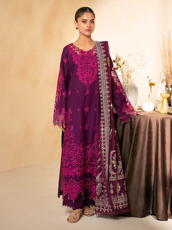 Raj Bari 3Pc Embroidery Suit Unstitched | NORA Jahan 6-B