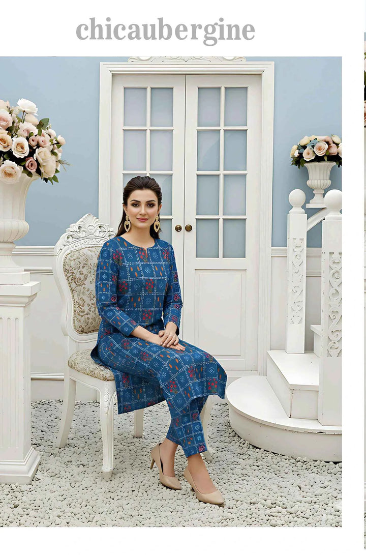 Elegance Unstitched Khaddar 2pc Allover