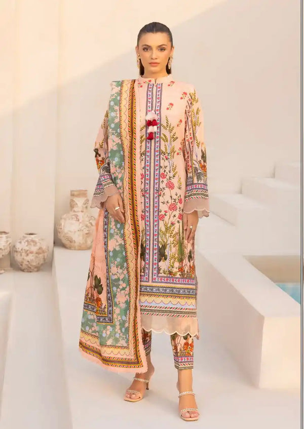 Gul Ahmed 3PC Maira Printed Khaddar Suit - SD462703