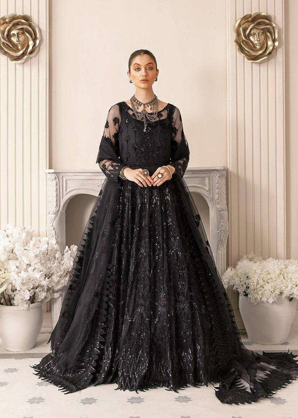 Akbar Aslam Black Beauty Maxi – Luxury Embroidered Collection 2025