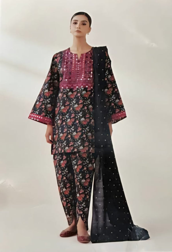 Sapphire 3Pc Embroidered Light Khaddar Suit 2SDF24V421 US