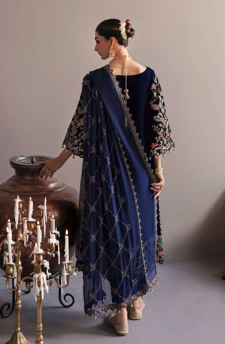 Emaan Adeel Embroidered Velvet Unstitched 3Pc Suit - MK03