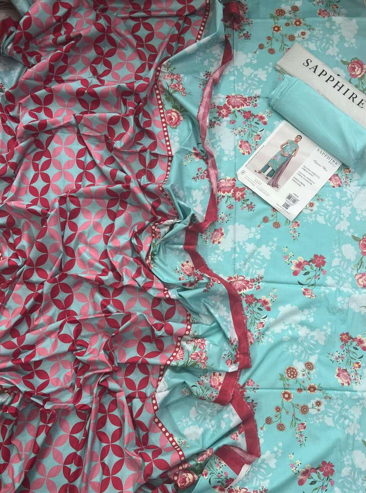 Sapphire 3Pc Linen Unstitched - U3PESG24V2587