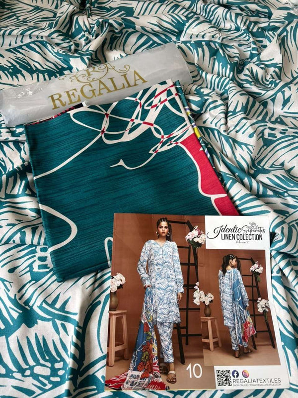 Identic Separates By Regalia Textiles Printed Linen Suits Vol 2 - 10