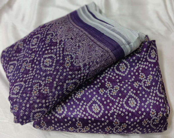 3PC Printed Raw Silk Suit with Chiffon Dupatta
