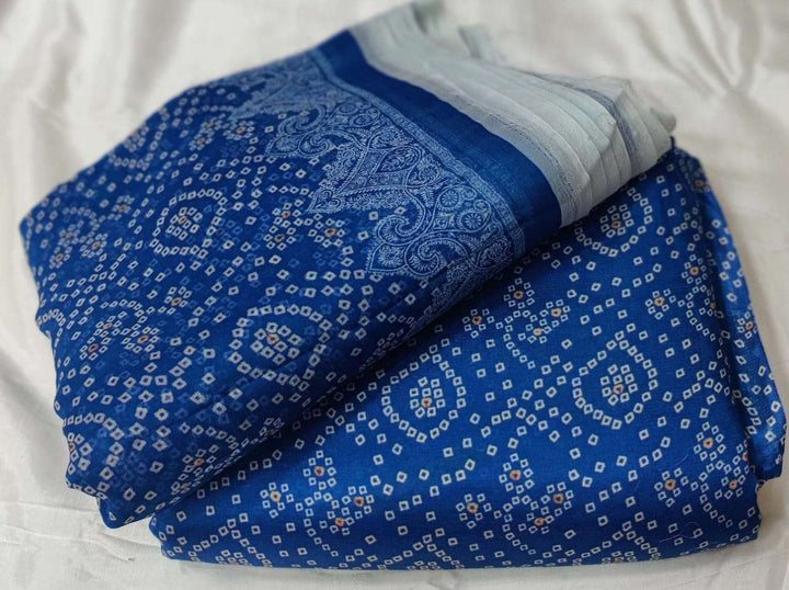 3PC Printed Raw Silk Suit with Chiffon Dupatta