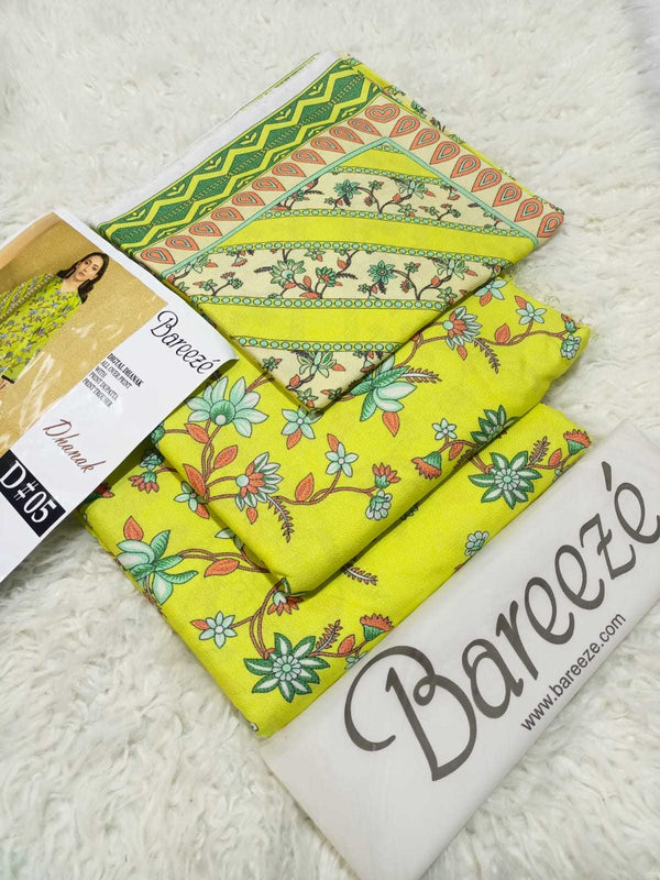 Bareeze 3PC Digital Dhanak – All Over Print - D#05