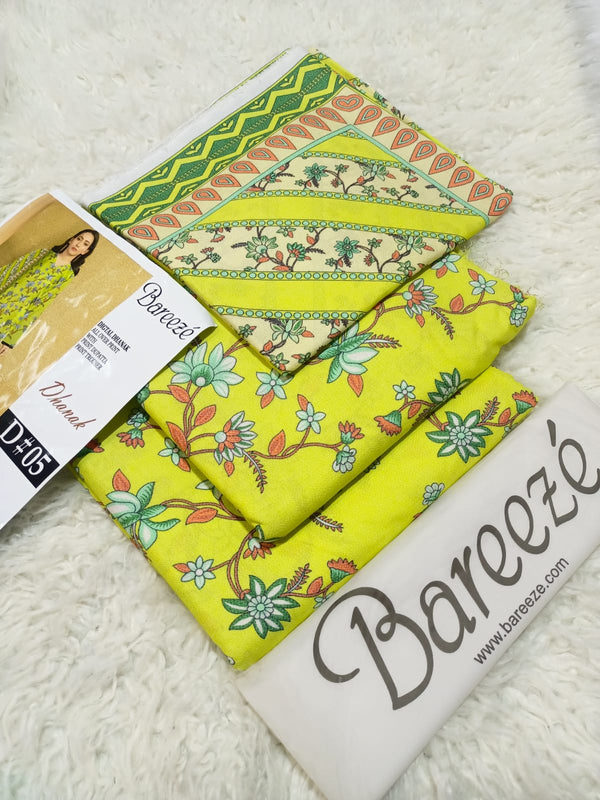 Bareeze 3PC Digital Dhanak – All Over Print - D#05