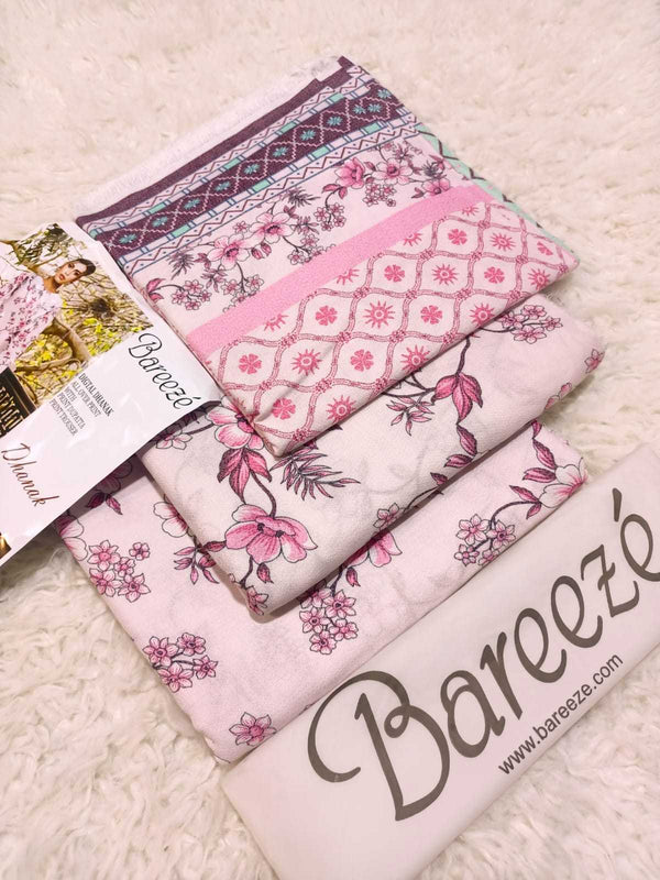 Bareeze 3PC Digital Dhanak – All Over Print - D#02