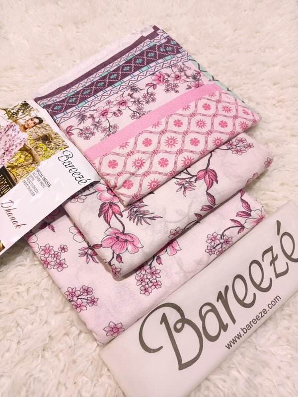 Bareeze 3PC Digital Dhanak – All Over Print - D#02