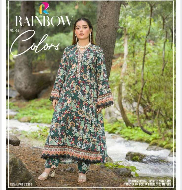 Colors by Rainbow 2PC Linen Vol 1 – Digital Printed Doriya Linen