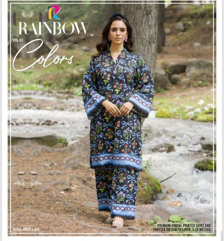 Colors by Rainbow 2PC Linen Vol 1 – Digital Printed Doriya Linen