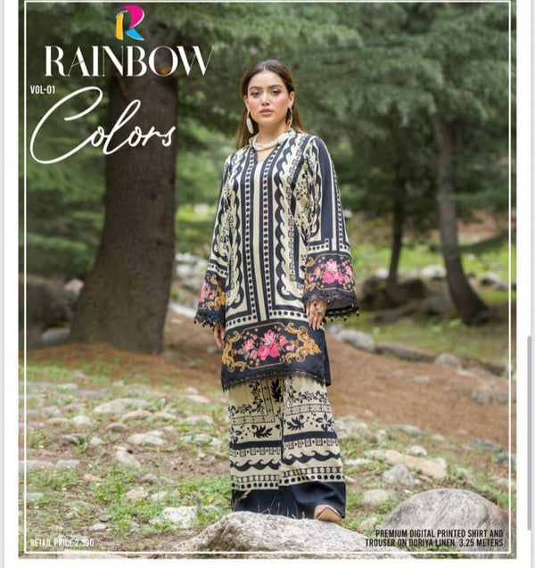 Colors by Rainbow 2PC Linen Vol 1 – Digital Printed Doriya Linen