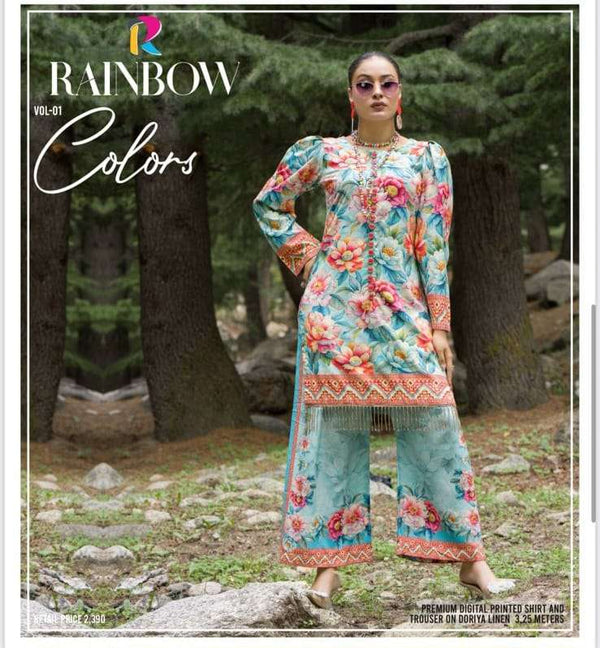 Colors by Rainbow 2PC Linen Vol 1 – Digital Printed Doriya Linen