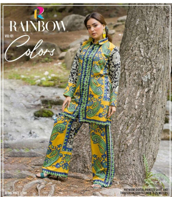 Colors by Rainbow 2PC Linen Vol 1 – Digital Printed Doriya Linen