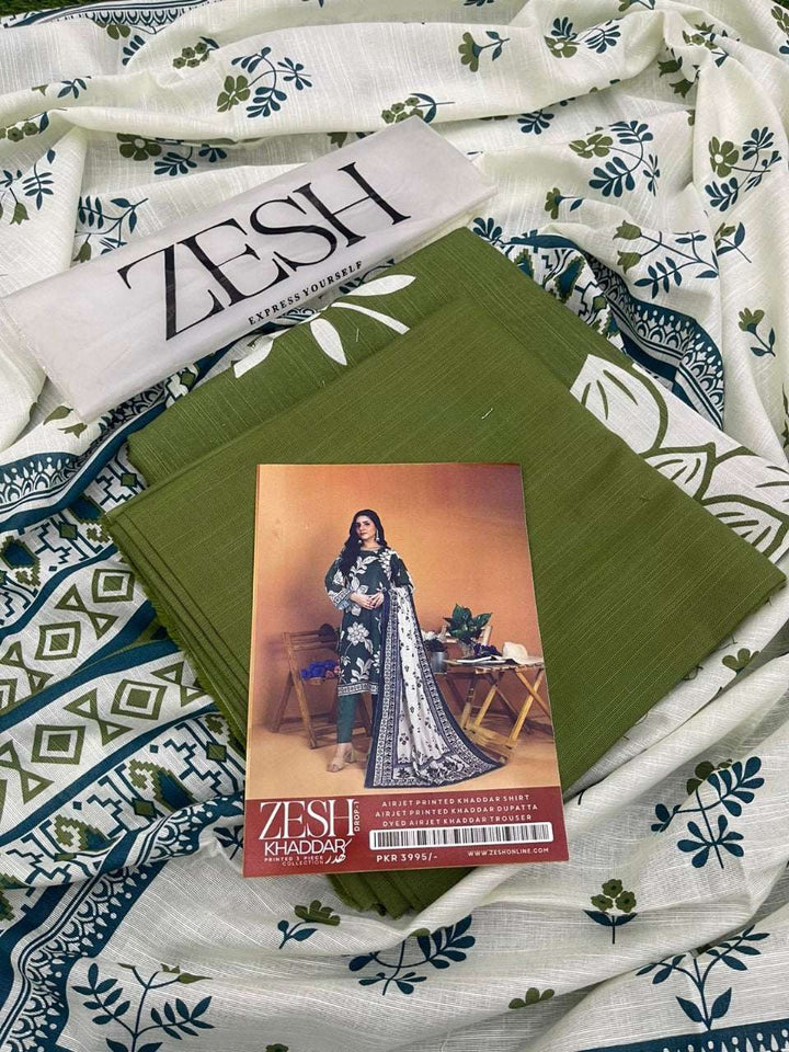 Zesh Khaddar 3PC Printed – Drop 1 Collection
