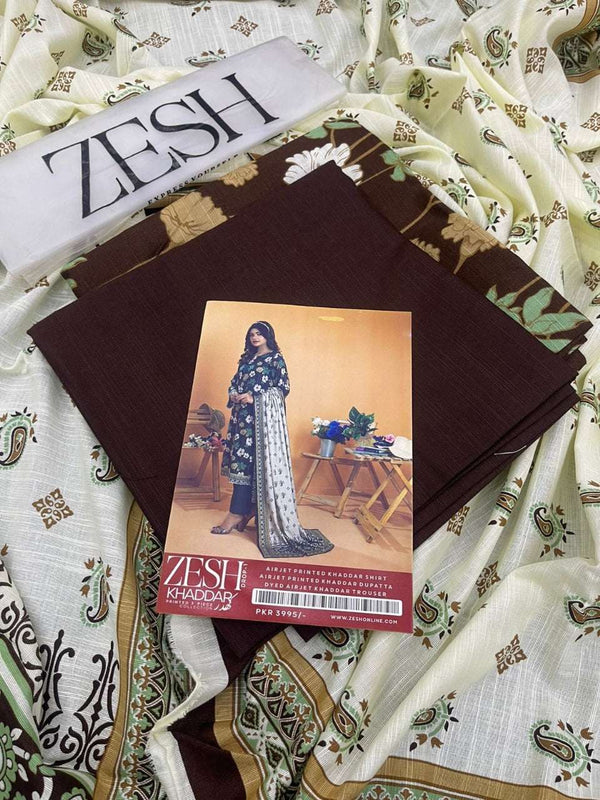 Zesh Khaddar 3PC Printed – Drop 1 Collection