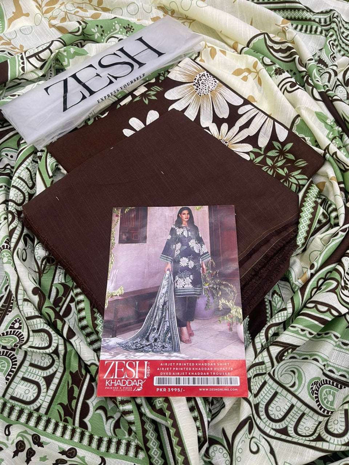 Zesh Khaddar 3PC Printed – Drop 1 Collection