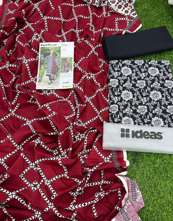 Gul Ahmed 3PC Printed Khaddar Suit - SD42003
