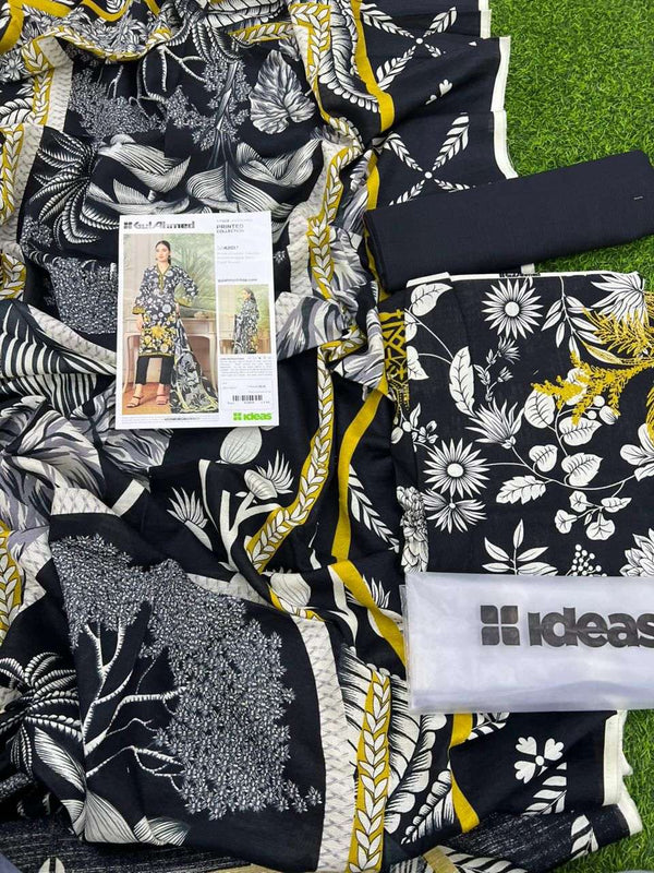 Gul Ahmed 3PC Printed Khaddar Suit - SD42017