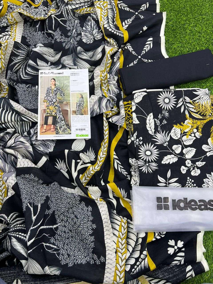 Gul Ahmed 3PC Printed Khaddar Suit - SD42017