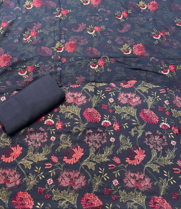 Bareeze 3PC Karandi Suit with Pure Embroidered Dupatta - Vol 53