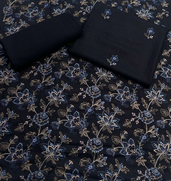 Bareeze 2PC Karandi Suit – Full Embroidered Shirt with Plain Trouser
