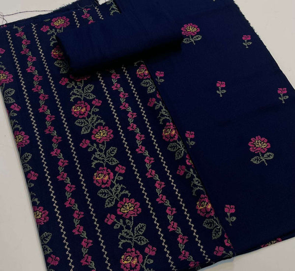 Bareeze 2PC Karandi Suit – Full Embroidered Shirt with Plain Trouser