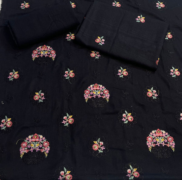 Bareeze 2PC Karandi Suit – Full Embroidered Shirt with Plain Trouser