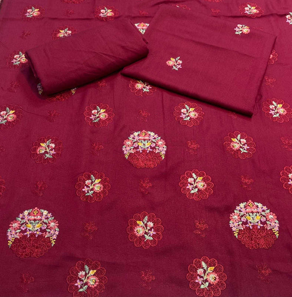Bareeze 2PC Karandi Suit – Full Embroidered Shirt with Plain Trouser