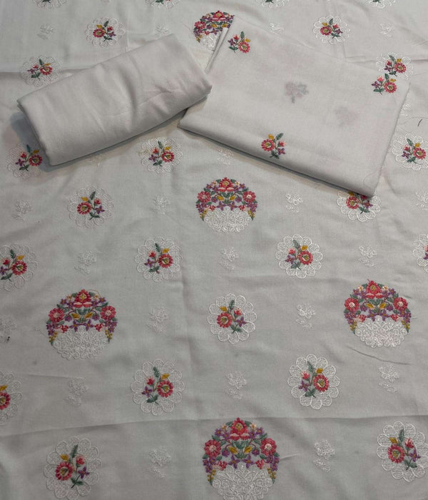 Bareeze 2PC Karandi Suit – Full Embroidered Shirt with Plain Trouser