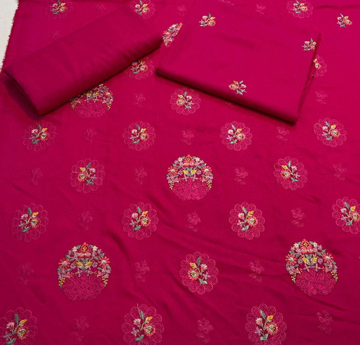 Bareeze 2PC Karandi Suit – Full Embroidered Shirt with Plain Trouser - RUBAB CLOSET