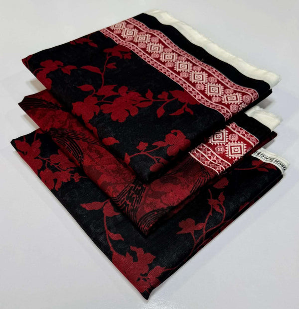 Safina By Bin Saeed 3pc Khaddar Printed Suite