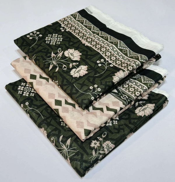 Safina By Bin Saeed 3pc Khaddar Printed Suite